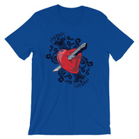 Dagger thru the heart design Short-Sleeve Unisex T-Shirt - Thumbnail 5