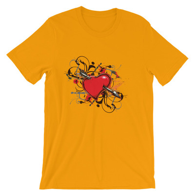 Arrow the heart short-sleeve unisex t-shirt