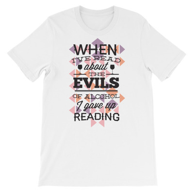 Alcohol scripture design short-sleeve unisex t-shirt