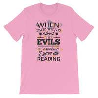 Alcohol scripture design Short-Sleeve Unisex T-Shirt - Thumbnail 6