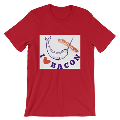 I like bacon 2 short-sleeve unisex t-shirt