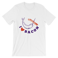I like bacon 2 Short-Sleeve Unisex T-Shirt - Thumbnail 1