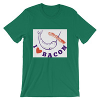 I like bacon 2 Short-Sleeve Unisex T-Shirt - Thumbnail 4