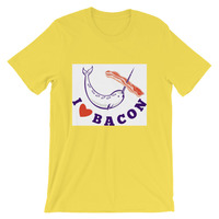 I like bacon 2 Short-Sleeve Unisex T-Shirt - Thumbnail 6