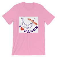 I like bacon 2 Short-Sleeve Unisex T-Shirt - Thumbnail 8