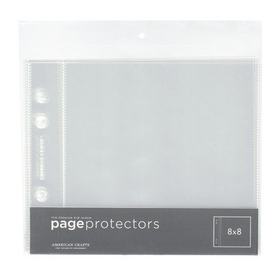 American crafts 8x8" page protector 10pk