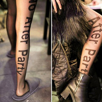 No After Party Sheer Black Tights Pantyhose - Thumbnail 3