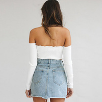 Layla Sweetheart White Crop Top - Thumbnail 3
