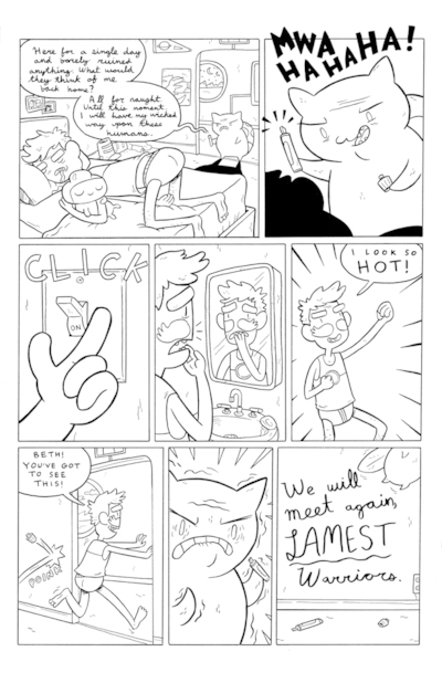 Bravest warriors #25 backup page original art
