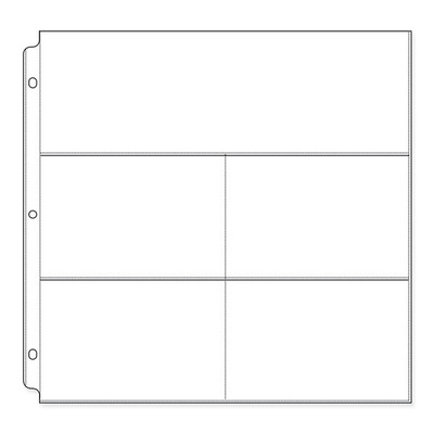 American crafts 12x12" page protector 10pk - holds 6x4" & 4x12"