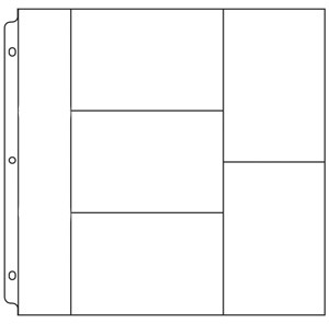 American Crafts 12x12" Page Protector 10pk - Holds 6x4" & 2x12"