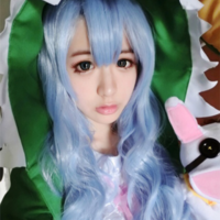 Harajuku Pastel Blue Long Curly Cosplay Wig - Thumbnail 1