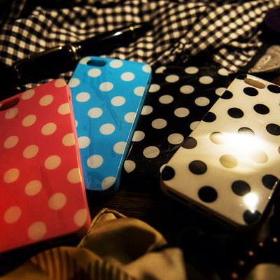 Polka dot gel case for iphone 5
