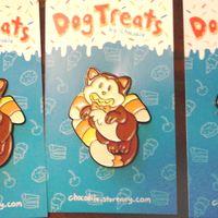 Candy Corn Cat Enamel Pin - Thumbnail 1