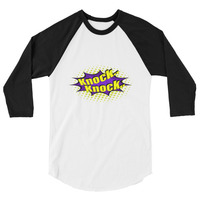 Knock it off design 3/4 sleeve raglan shirt - Thumbnail 1