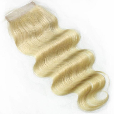 Snow white blonde wavy closure