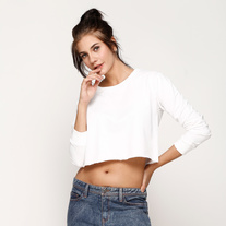 Hailey Crop Jumper - White