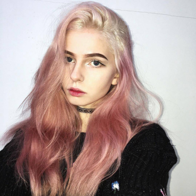 Harajuku Pink Blonde Gradient Long Curly Party Wigs