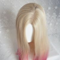 Free Shipping Pastel Pink Blonde Gradient Wigs with Bangs - Thumbnail 3