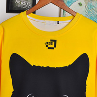 Kawaii Black Cat Sweatshirt - Thumbnail 2