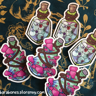 Eye and mushroom potion stickers - Thumbnail 2