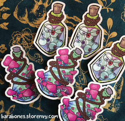 Eye and Mushroom Potion Stickers