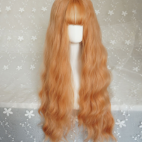 Harajuku Air Bang Golden Long Wavy Wigs - Thumbnail 2