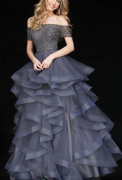 Off shoulder prom dress, long prom dress, sparkly prom dress, modern prom dress, special occasion dress, 2018 prom dress, long evening dress, PD17625