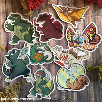 Godzilla Stickers Cute vers. 