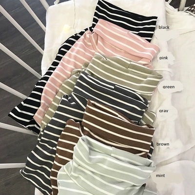 Striped turtleneck Korean pullovers