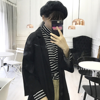 Striped turtleneck Korean pullovers - Thumbnail 1