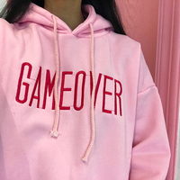 Harajuku ulzzang game over hoodies - Thumbnail 2