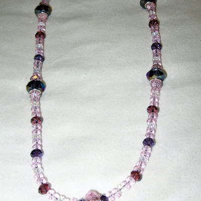 Pink & purple rondelle sparkle