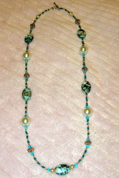 Mother of pearl turqoise & topaz