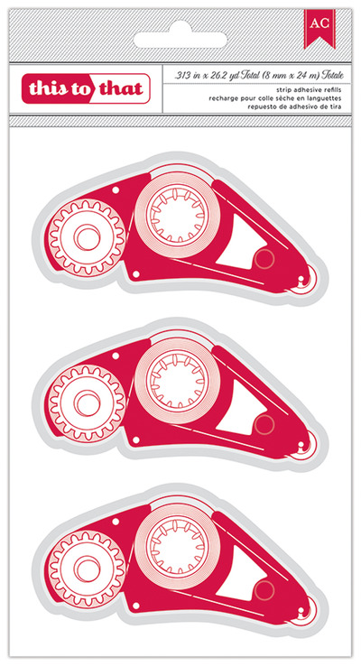 American Crafts This to That 3 Pack Refills - Dot Adhesive