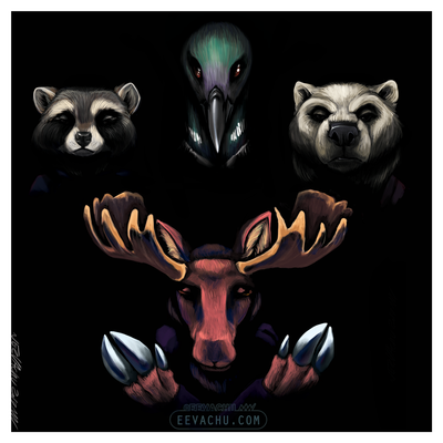 Queen II Animals Post Card