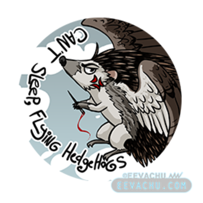 Flying hedgehog button