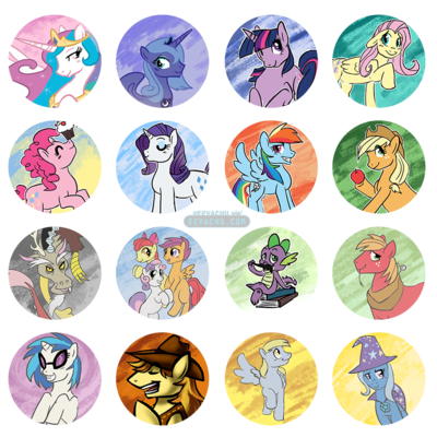My little pony:friendship is magic buttons