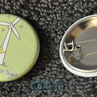 Wind Turbine Hugger Button - Thumbnail 1