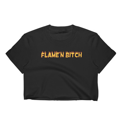 Flame’n bitch crop top (vegan)