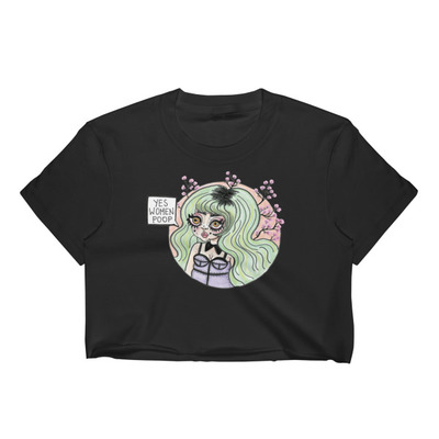 Yes women poop vegan crop top