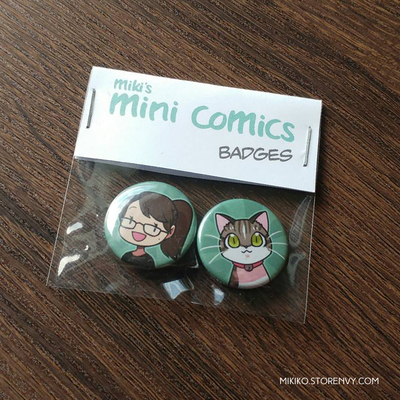 miki's mini comics Badge Set