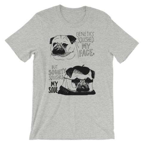 Genetics squished my face Short-Sleeve Unisex T-Shirt