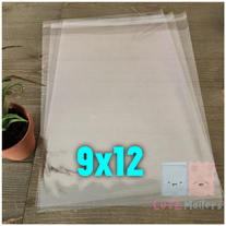 100 pcs 9X12 Resealable Cellophane Clear Bags