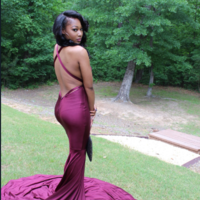 Z195 Mermaid Backless Sexy Custom Made Charming Prom Dress,Prom Dresses - Thumbnail 1