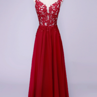 Z197 New Arrival Appliques Sexy Custom Made Charming Prom Dress,Prom Dresses - Thumbnail 1