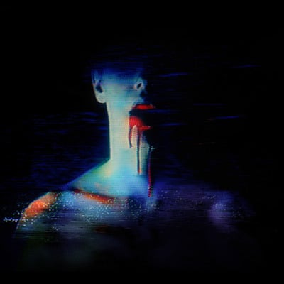 Horrorglitch 009: man eater, large print (22" x 17") - Thumbnail 5