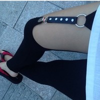 CYBER PUNK BANDAGE HOLLOW PANTS - Thumbnail 2