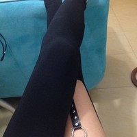 CYBER PUNK BANDAGE HOLLOW PANTS - Thumbnail 3