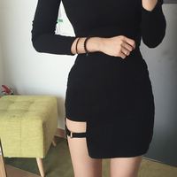 Black punk skirt - Thumbnail 1